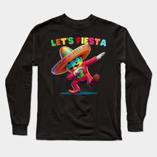 Let's Fiesta Dabbing Cinco De Mayo Mexican Party Long Sleeve T-Shirt